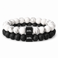 Lavasteen en Howliet armbanden van Pols Bracelets