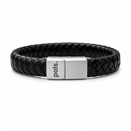 Back to Black - 12mm Leer | Pols Bracelets