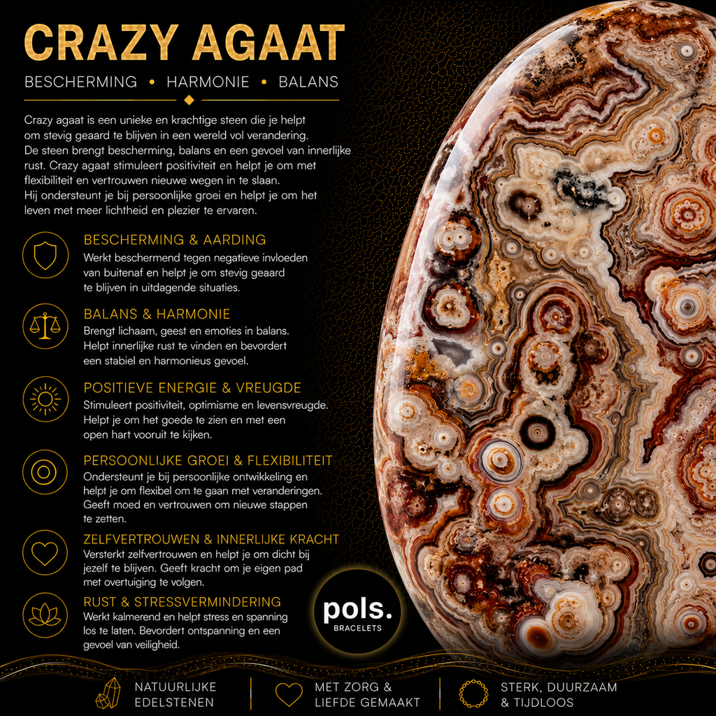 Crazy Agaat 8mm