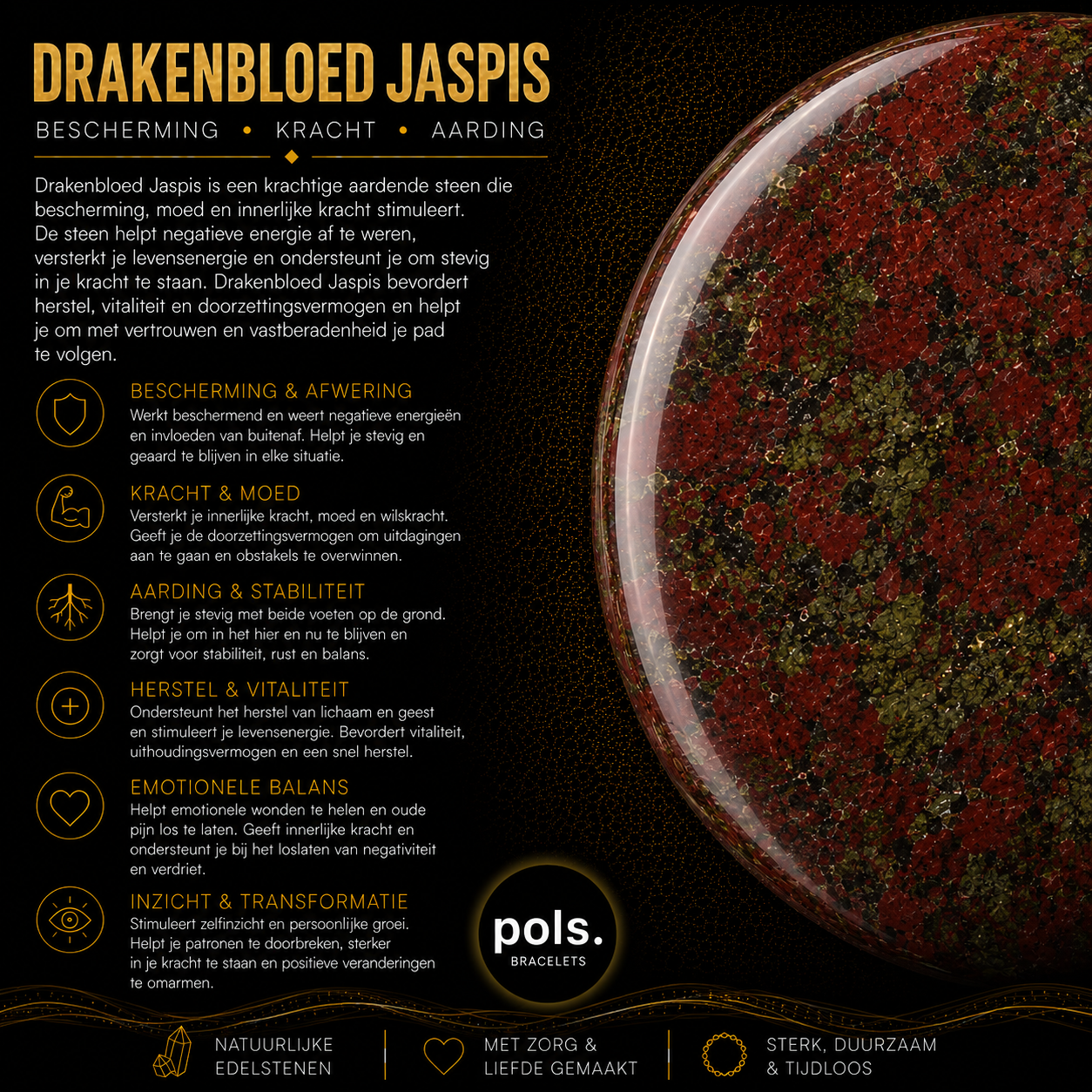 Drakenbloed Jaspis 8mm