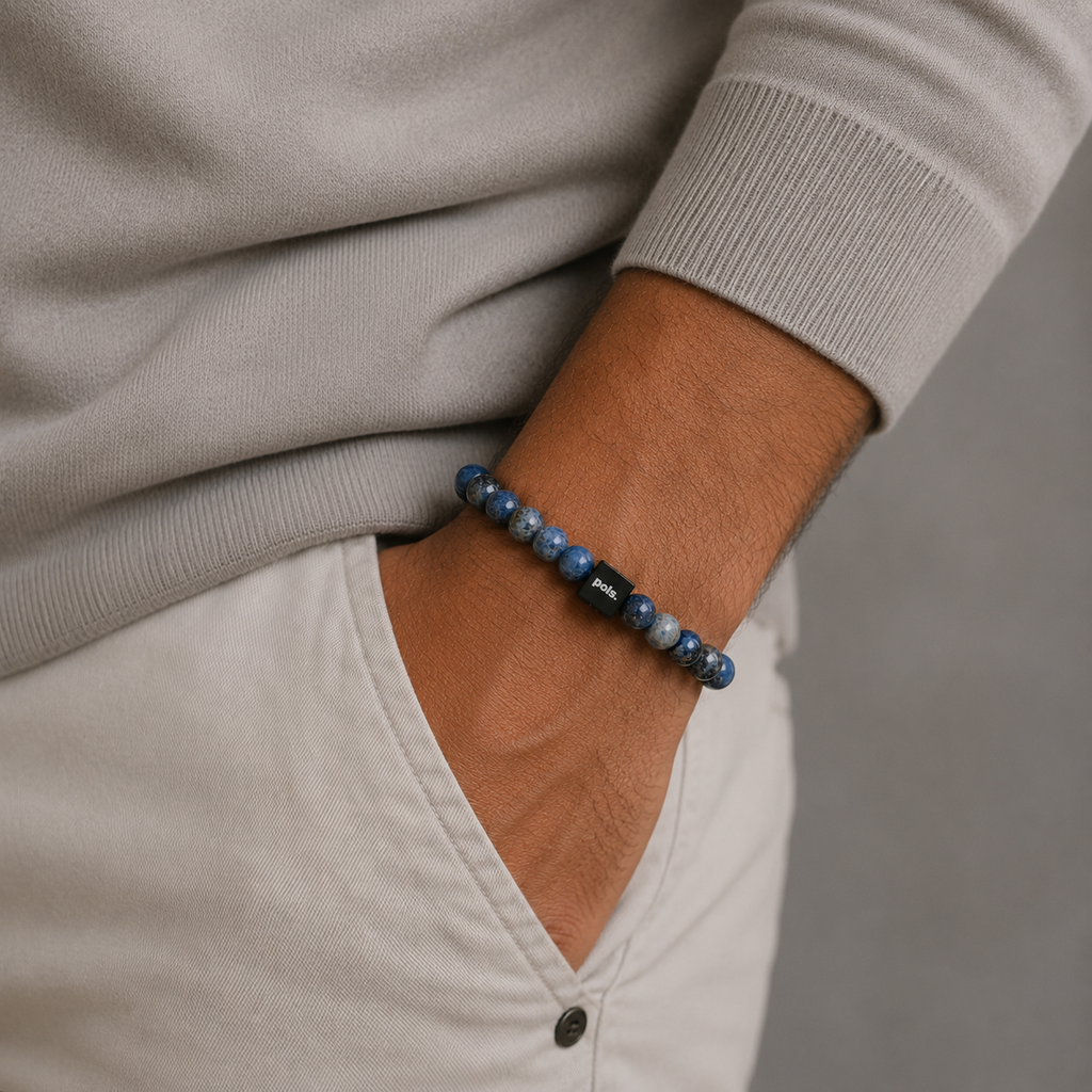Heren Armband Dumortieriet - 8mm Natuursteen