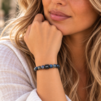 Dames Armband Dumortieriet - 8mm Natuursteen