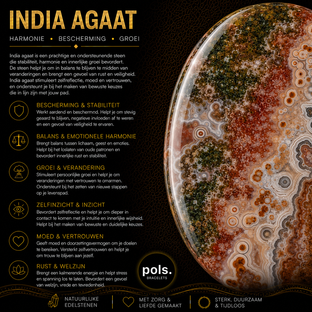 India Agaat 8mm
