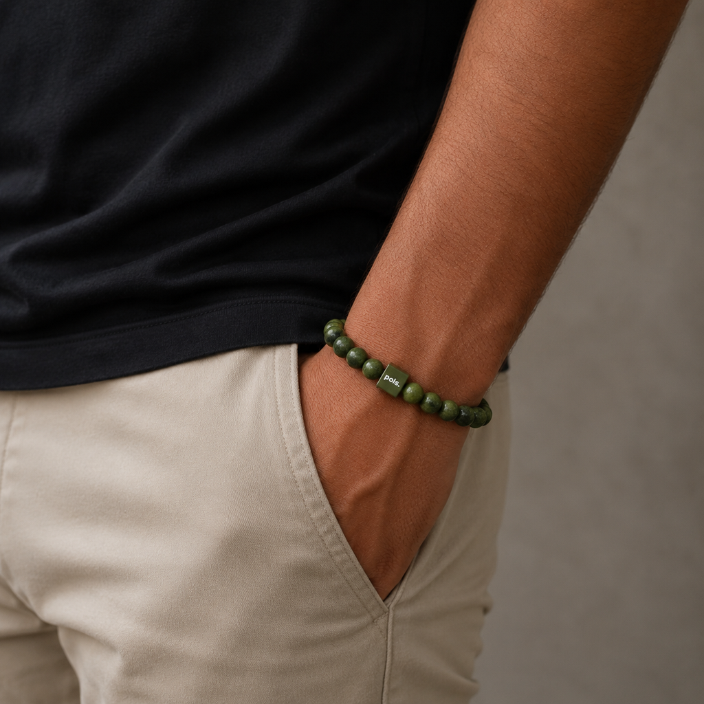 Heren Armband Jade - 8mm Natuursteen