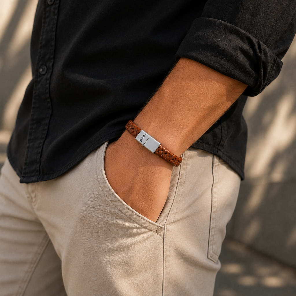 James Brown - 12mm Leer | Pols Bracelets
