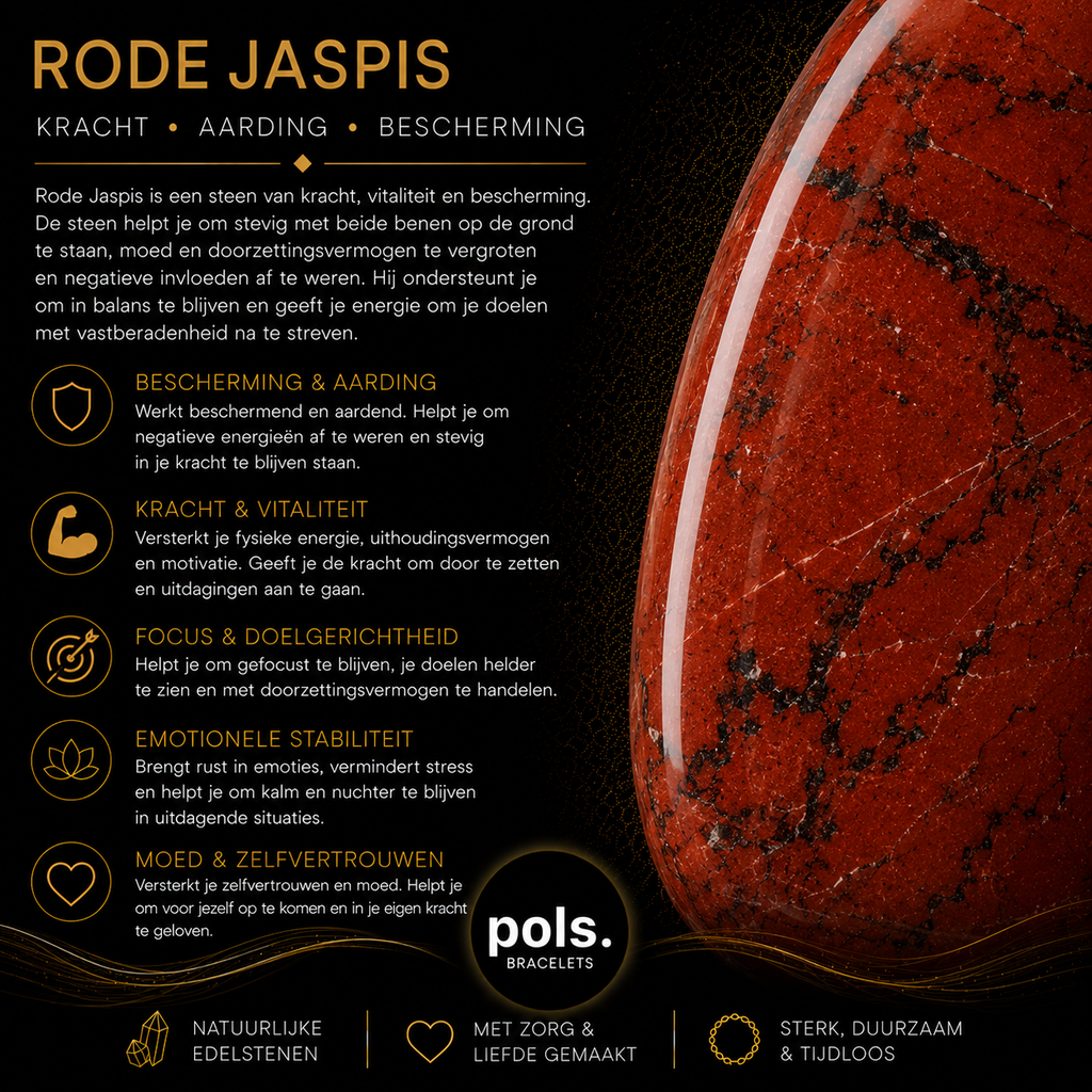Rode Jaspis 8mm