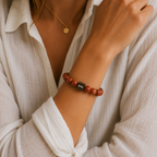 Dames Armband Rode Jaspis - 8mm Edelsteen