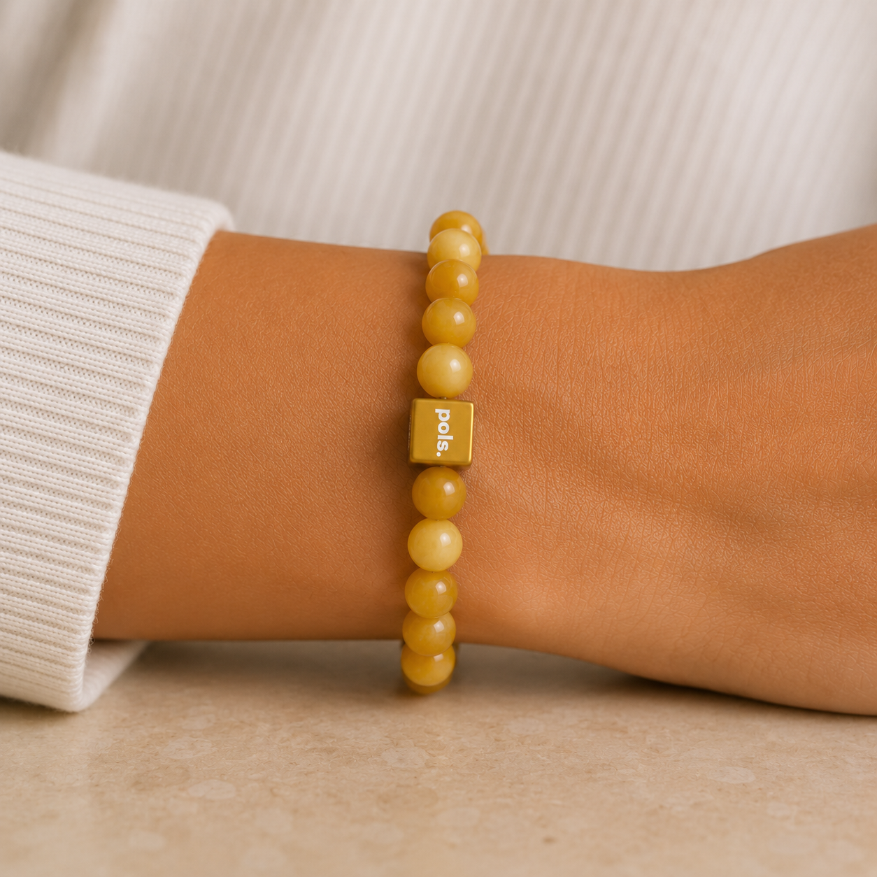 Dames Armband Tijgeroog Geel - 8mm Edelsteen