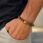 Heren Armband Tijgeroog - 8mm Natuursteen