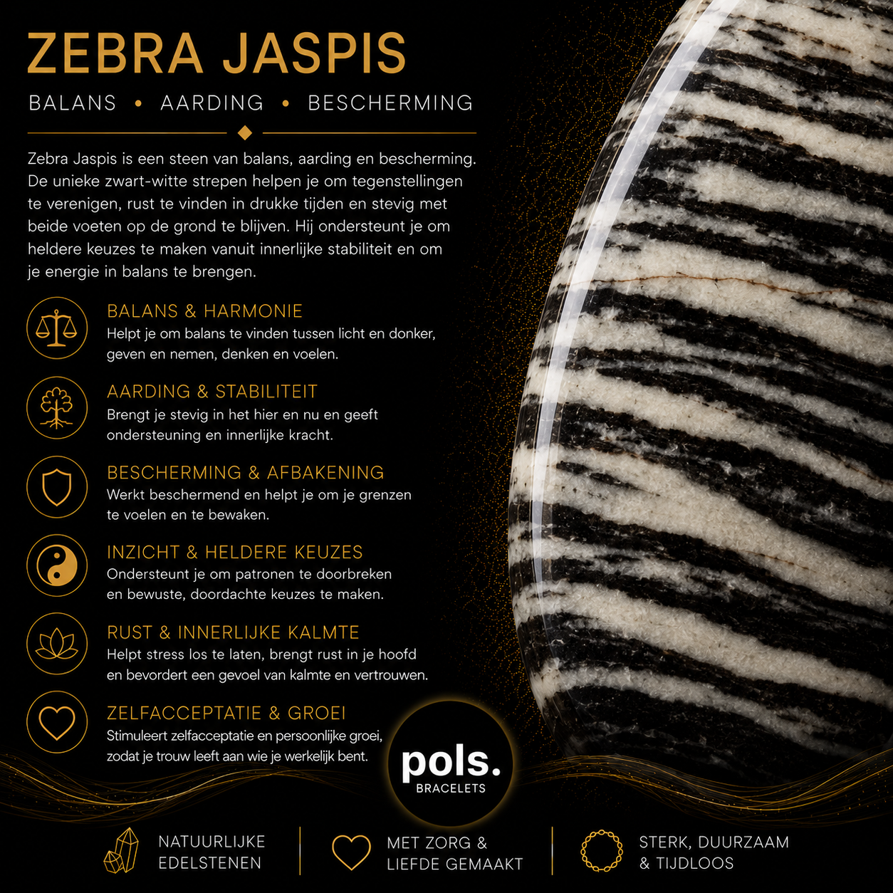 Zebra Jaspis 8mm